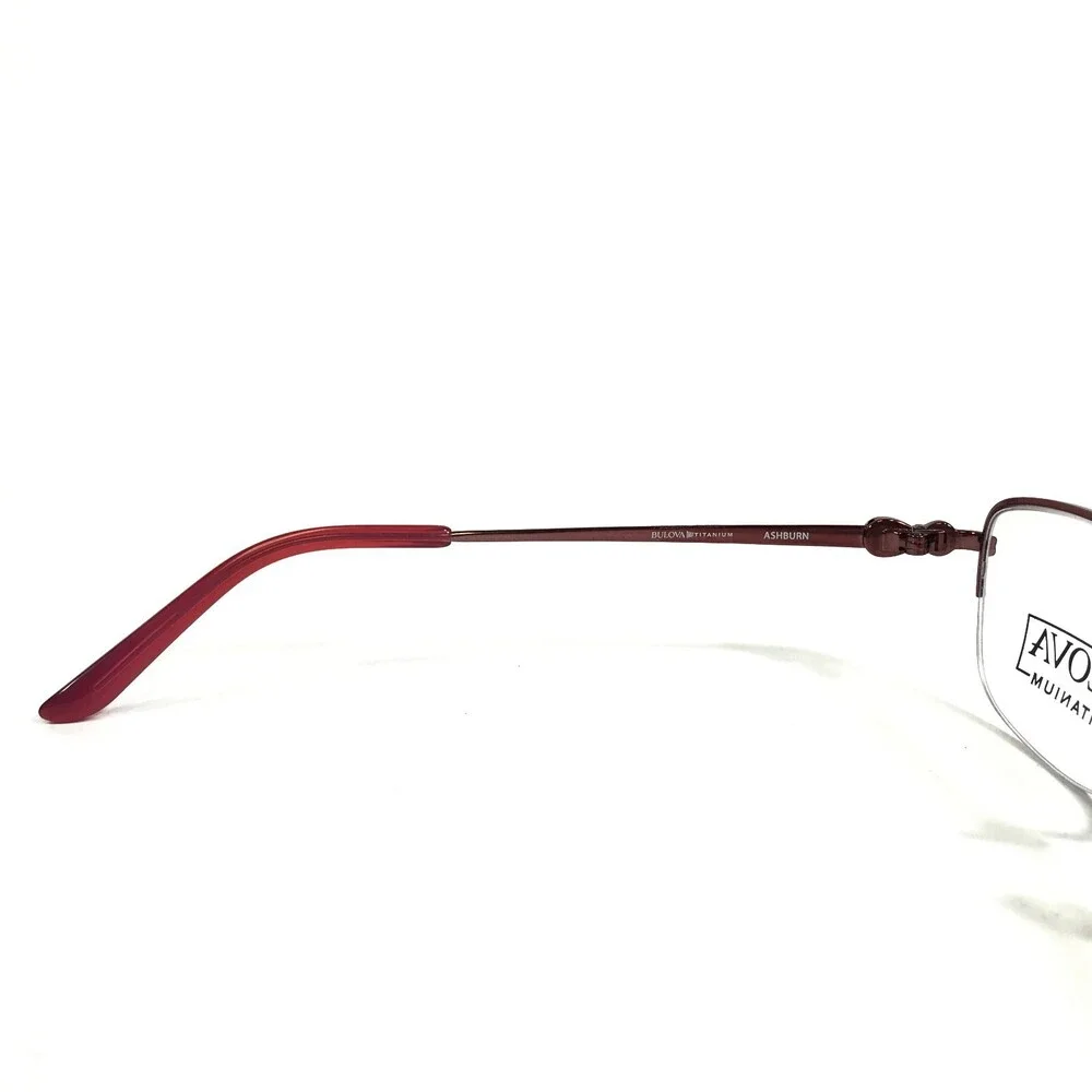 Bulova Eyeglasses Frames ASHBURN WINE Red Burgundy Cat Eye Half Rim 52-18-135